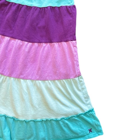 Hurley Girls Tiered Summer Dress Size 8 - Picture 2 of 6